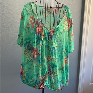 American rag 3x top lime green